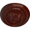 Ekena Millwork Saverne Ceiling Medallion, Hand-Painted Brushed Mahogany, 18 1/2"W x 13 1/2"H x 1 7/8"P CM18SABMF - alternate 2